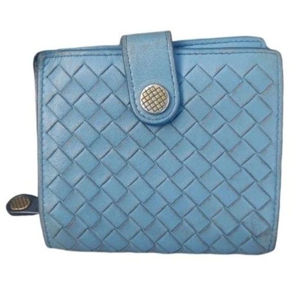 Bottega Veneta Intrecciato Leather Woven Bifold Wallet